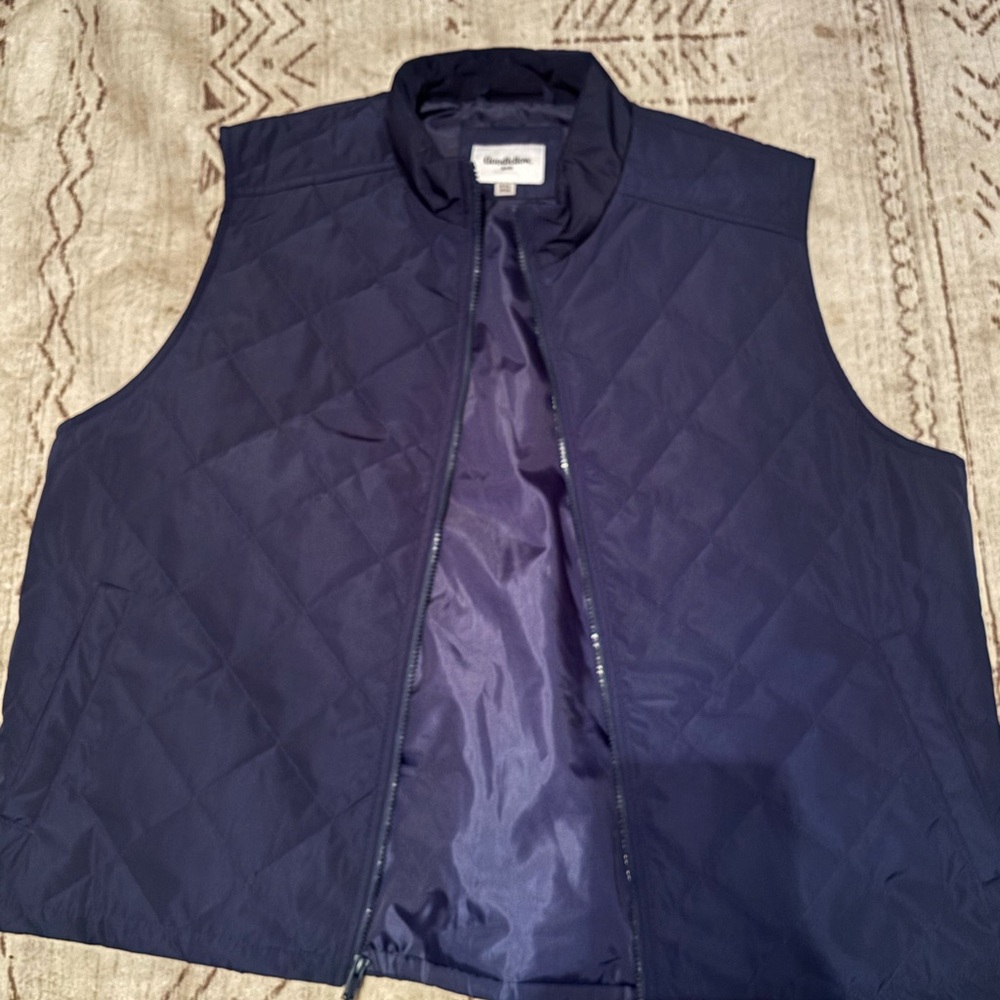Goodfellow & Co Men's Dark Blue Quilted Vest